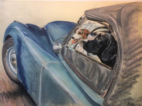 Départ pour un week end frauduleux en Jaguar XK 120